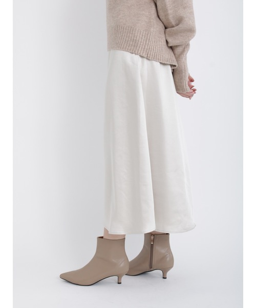 Te chichi（テチチ）の「サテンロングセミフレアスカート（スカート・レディース・ブルー/シルバーグレー/チャコール・ﾌﾘ-）」の4枚目の写真