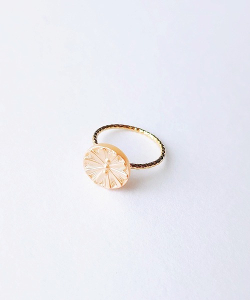 tone（トーン）の「【Cherie+Chambre】Vintage Button Ring #1（リング・レディース・ピンク/オレンジ/ブルー・#11）」の8枚目の写真