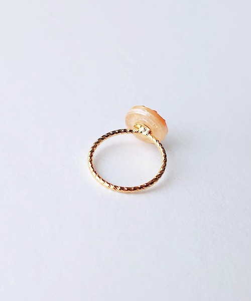 tone（トーン）の「【Cherie+Chambre】Vintage Button Ring #1（リング・レディース・ピンク/オレンジ/ブルー・#11）」の9枚目の写真