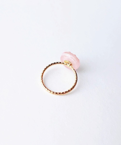 tone（トーン）の「【Cherie+Chambre】Vintage Button Ring #1（リング・レディース・ピンク/オレンジ/ブルー・#11）」の6枚目の写真