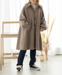 SLURR | プードル風ボアフレアコート(その他アウター)