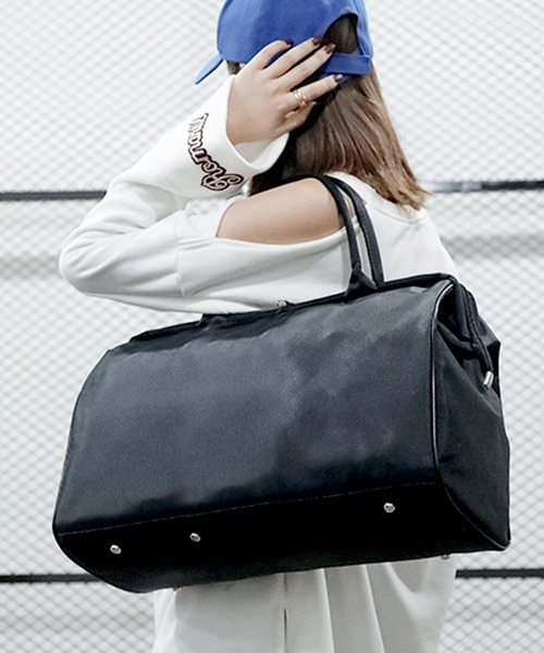 【3size展開/軽量】ユニセックス大容量フロントラインボストンバッグ