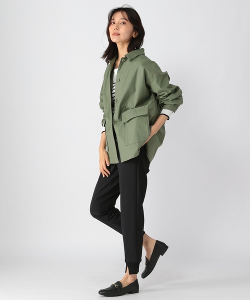 BARNYARDSTORM（バンヤードストーム）の「BARNYARDSTORM / ドロストミリタリージャケット（ミリタリージャケット・レディース・カーキ/オフホワイト・0/1）」の6枚目の写真