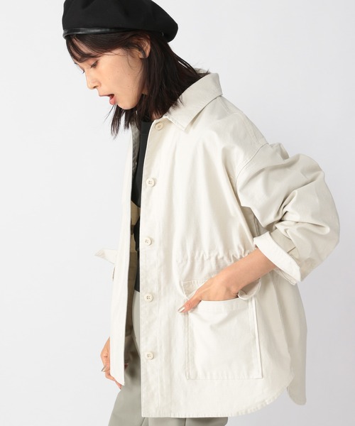 BARNYARDSTORM（バンヤードストーム）の「BARNYARDSTORM / ドロストミリタリージャケット（ミリタリージャケット・レディース・カーキ/オフホワイト・0/1）」の9枚目の写真