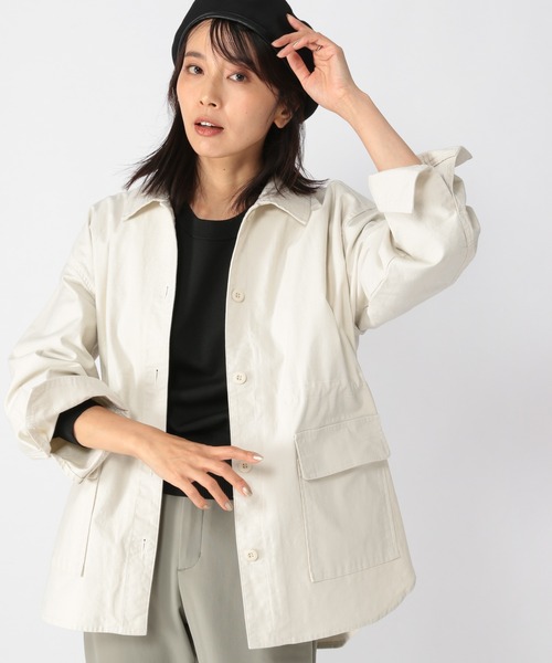 BARNYARDSTORM（バンヤードストーム）の「BARNYARDSTORM / ドロストミリタリージャケット（ミリタリージャケット・レディース・カーキ/オフホワイト・0/1）」の10枚目の写真