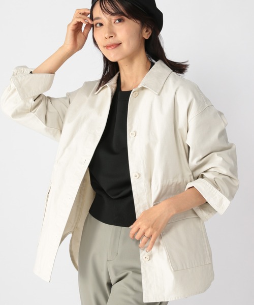 BARNYARDSTORM（バンヤードストーム）の「BARNYARDSTORM / ドロストミリタリージャケット（ミリタリージャケット・レディース・カーキ/オフホワイト・0/1）」の11枚目の写真