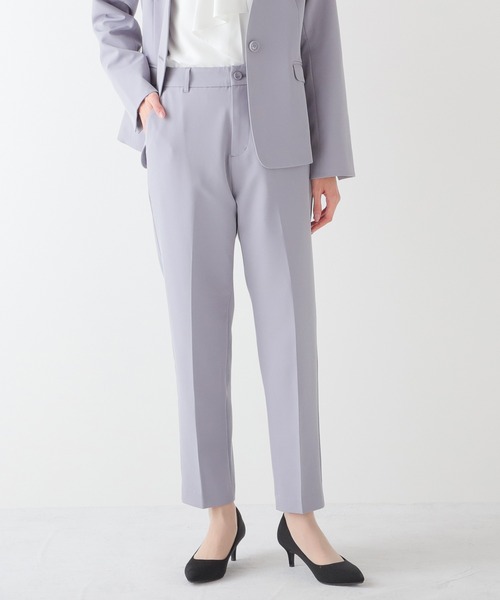 Honeys(ハニーズ)の「センタープレスパンツ(股下63cm)(スラックス・レディース・ブラック/ピンクベージュ/杢グレー/サックスブルー系/ベージュ/ネイビー・S/M/L/LL/3L)」の5枚目の写真