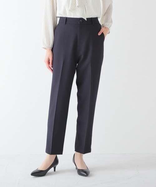 Honeys(ハニーズ)の「センタープレスパンツ(股下63cm)(スラックス・レディース・ブラック/ピンクベージュ/杢グレー/サックスブルー系/ベージュ/ネイビー・S/M/L/LL/3L)」の7枚目の写真