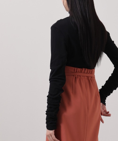 Limue（リミュ）の「シアギャザートップス（Tシャツ/カットソー・レディース・アイボリー/ブラック・FREE）」の22枚目の写真