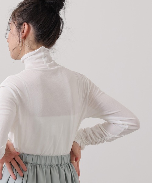 Limue（リミュ）の「シアギャザートップス（Tシャツ/カットソー・レディース・アイボリー/ブラック・FREE）」の20枚目の写真