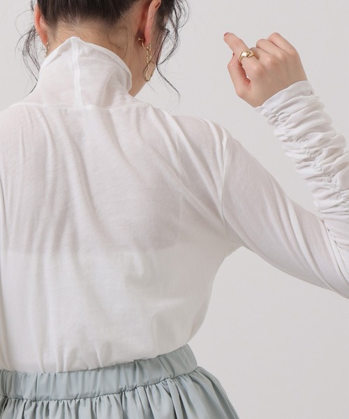 Limue（リミュ）の「シアギャザートップス（Tシャツ/カットソー・レディース・アイボリー/ブラック・FREE）」の19枚目の写真