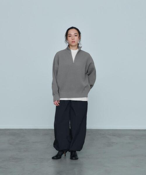 green label relaxing(グリーンレーベルリラクシング)の「【WEB限定】<GLR or>WBL 畦編み ハーフジップ プルオーバー(ニット/セーター・メンズ・ネイビー/グレー/ライトピンク・S/M/L)」の6枚目の写真