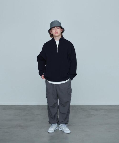 green label relaxing(グリーンレーベルリラクシング)の「【WEB限定】<GLR or>WBL 畦編み ハーフジップ プルオーバー(ニット/セーター・メンズ・ネイビー/グレー/ライトピンク・S/M/L)」の7枚目の写真