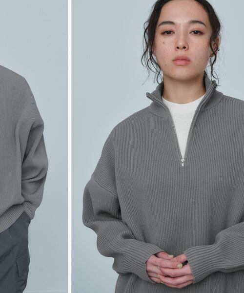 green label relaxing(グリーンレーベルリラクシング)の「【WEB限定】<GLR or>WBL 畦編み ハーフジップ プルオーバー(ニット/セーター・メンズ・ネイビー/グレー/ライトピンク・S/M/L)」の14枚目の写真