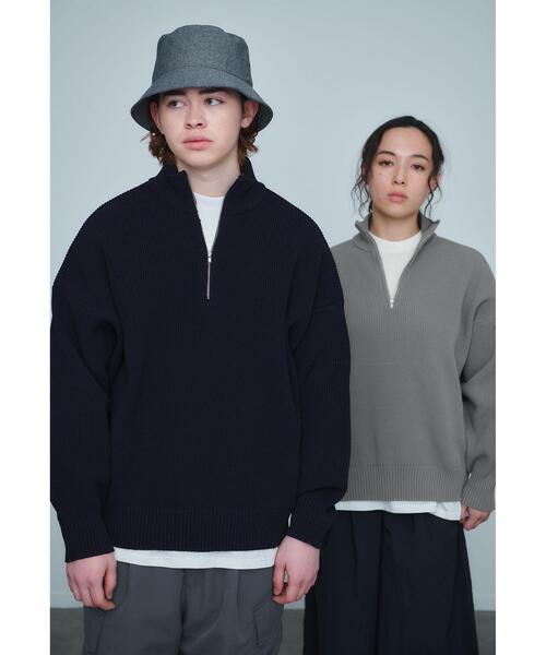 green label relaxing(グリーンレーベルリラクシング)の「【WEB限定】<GLR or>WBL 畦編み ハーフジップ プルオーバー(ニット/セーター・メンズ・ネイビー/グレー/ライトピンク・S/M/L)」の15枚目の写真
