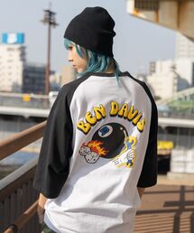 BEN DAVIS | 【BEN DAVIS(ベンデイビス)】BILLIARDS RAGLAN 3/4 SLEEVE TEE / ≪NAVAL別注≫ビリヤード ダイス 発泡 ラグラン 7分袖 Tシャツ(Tシャツ/カットソー)