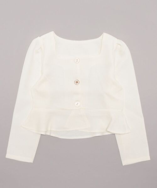 SpRay（スプレイ）の「ペプラムスクエアネック（シャツ/ブラウス・レディース・ブラック/アイボリー/ベージュ・FREE）」の9枚目の写真