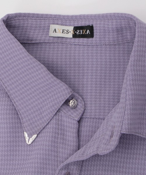 AXES-X(アクシーズエックス)の「カラーチップ&ローズ釦シャツ(シャツ/ブラウス・メンズ・ラベンダー/ホワイト・MEDIUM/LARGE/X-LARGE)」の16枚目の写真