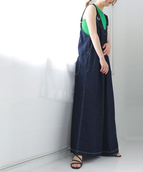 osharewalker（オシャレウォーカー）の「【廃盤】『ハトメデザインワイドデニムサロペット』（サロペット/オーバーオール・レディース・ブルー/インディゴブルー・2/1）」の20枚目の写真