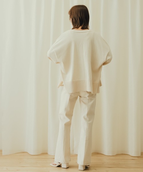 SENSE OF PLACE by URBAN RESEARCH（センスオブプレイスバイアーバンリサーチ）の「Vネックルーズカーディガン（カーディガン/ボレロ・レディース・ブラック/アイボリー/ミント・ONE）」の18枚目の写真