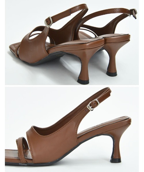 [辻元舞さん着用][2023S/SCOLLECTION][小さい/大きいサイズ有]トトングデザインストラップヒールサンダル