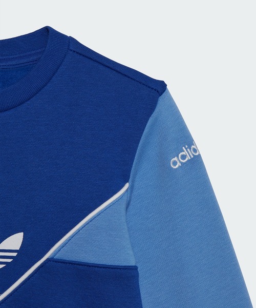 adidas(アディダス)の「アディカラー クルーネック セットアップ / トレーナー / スウェットパンツ / アディダスオリジナルス adidas Originals(スウェット・キッズ・ブルー/ブラック・80/90/100/60/70)」の17枚目の写真