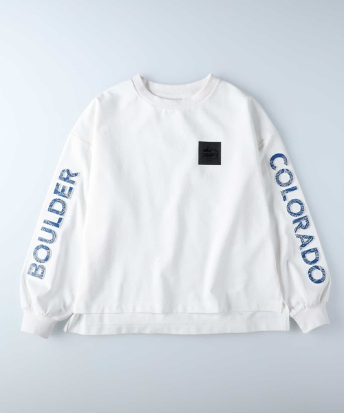 CAMP7(キャンプセブン)の「【CAMP7】袖ロゴエンボスクルー(Tシャツ/カットソー・レディース・ホワイト/ブラック/ライラック・M/L)」の22枚目の写真