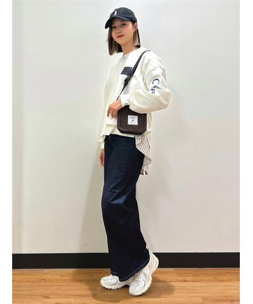 CAMP7(キャンプセブン)の「【CAMP7】袖ロゴエンボスクルー(Tシャツ/カットソー・レディース・ホワイト/ブラック/ライラック・M/L)」の5枚目の写真