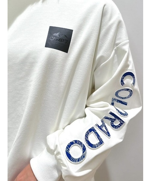 CAMP7(キャンプセブン)の「【CAMP7】袖ロゴエンボスクルー(Tシャツ/カットソー・レディース・ホワイト/ブラック/ライラック・M/L)」の8枚目の写真