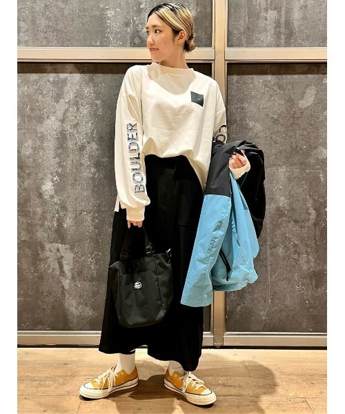 CAMP7(キャンプセブン)の「【CAMP7】袖ロゴエンボスクルー(Tシャツ/カットソー・レディース・ホワイト/ブラック/ライラック・M/L)」の10枚目の写真
