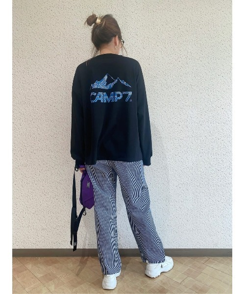 CAMP7(キャンプセブン)の「【CAMP7】袖ロゴエンボスクルー(Tシャツ/カットソー・レディース・ホワイト/ブラック/ライラック・M/L)」の18枚目の写真