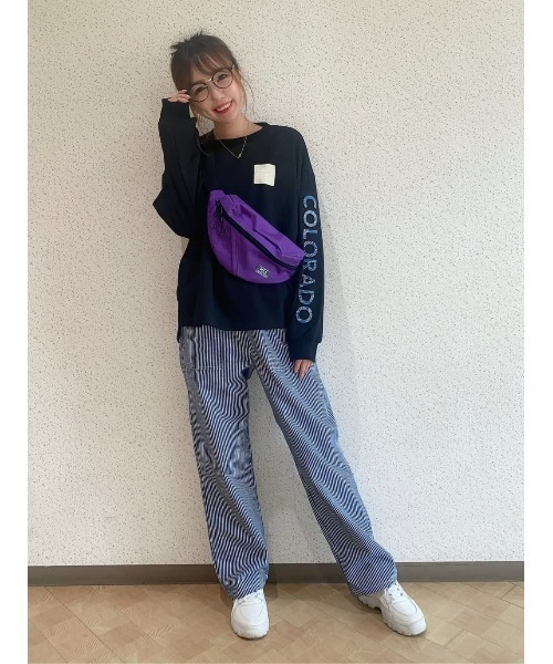 CAMP7(キャンプセブン)の「【CAMP7】袖ロゴエンボスクルー(Tシャツ/カットソー・レディース・ホワイト/ブラック/ライラック・M/L)」の19枚目の写真
