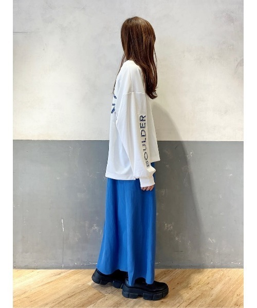CAMP7(キャンプセブン)の「【CAMP7】袖ロゴエンボスクルー(Tシャツ/カットソー・レディース・ホワイト/ブラック/ライラック・M/L)」の13枚目の写真