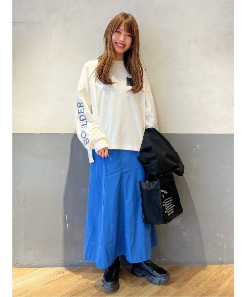 CAMP7(キャンプセブン)の「【CAMP7】袖ロゴエンボスクルー(Tシャツ/カットソー・レディース・ホワイト/ブラック/ライラック・M/L)」の14枚目の写真