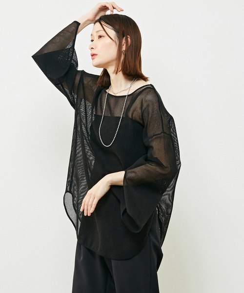 メッシュビックシルエットプルオーバー