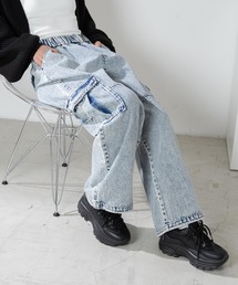 WEGO | WEGO/デニムイージーワイドカーゴパンツ(デニムパンツ)
