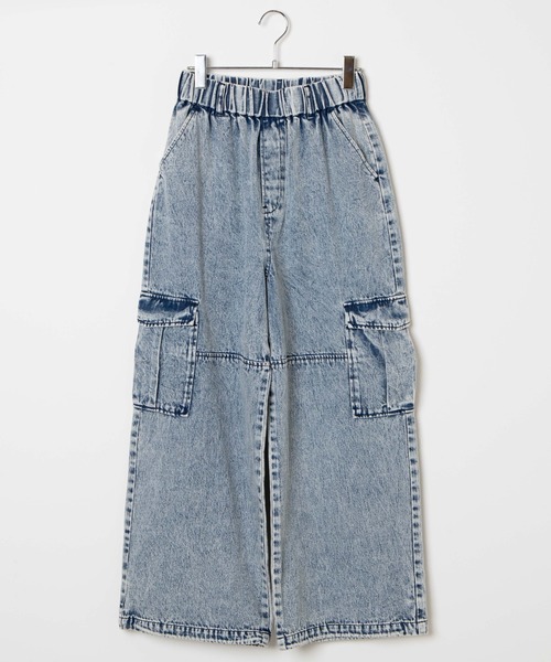 WEGO（ウィゴー）の「WEGO/デニムイージーワイドカーゴパンツ（デニムパンツ・レディース・コバルトブルー/ブラック系その他・FREE）」の18枚目の写真