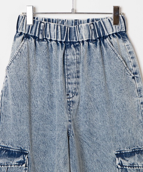 WEGO（ウィゴー）の「WEGO/デニムイージーワイドカーゴパンツ（デニムパンツ・レディース・コバルトブルー/ブラック系その他・FREE）」の20枚目の写真