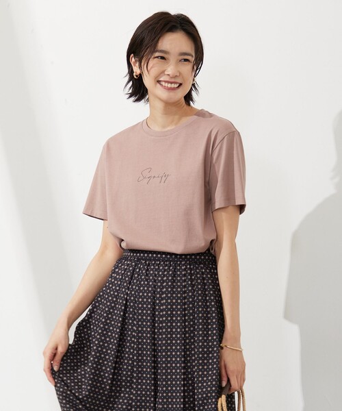 J.PRESS Ladies(J.プレス レディス)の「バック フォト Tシャツ(Tシャツ/カットソー・レディース・ライトグリーン系/ピンク系/ベージュ系/ホワイト系・SMALL)」の6枚目の写真