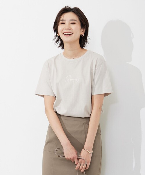 J.PRESS Ladies(J.プレス レディス)の「バック フォト Tシャツ(Tシャツ/カットソー・レディース・ライトグリーン系/ピンク系/ベージュ系/ホワイト系・SMALL)」の7枚目の写真