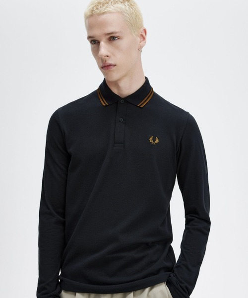 FRED PERRY（フレッドペリー）の「The Fred Perry Shirt - M1212／イングランド製フレッドペリー長袖ポロシャツ（ポロシャツ・メンズ・ブラック/ブラウン/スミクロ/ネイビー/ネイビー系/ブラック系その他・38/40/44/42/36）」の6枚目の写真