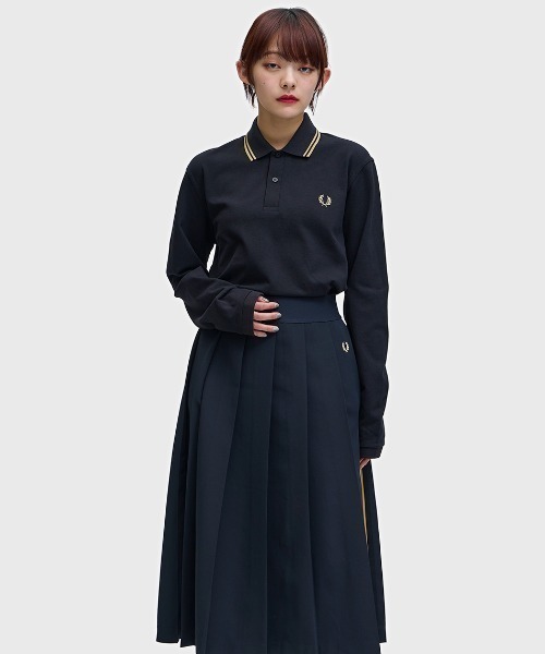 FRED PERRY フレッドペリー ポロシャツ 長袖 ロゴ イングランド製 FRED PERRY（フレッドペリー） ニットポロ レディース トップス