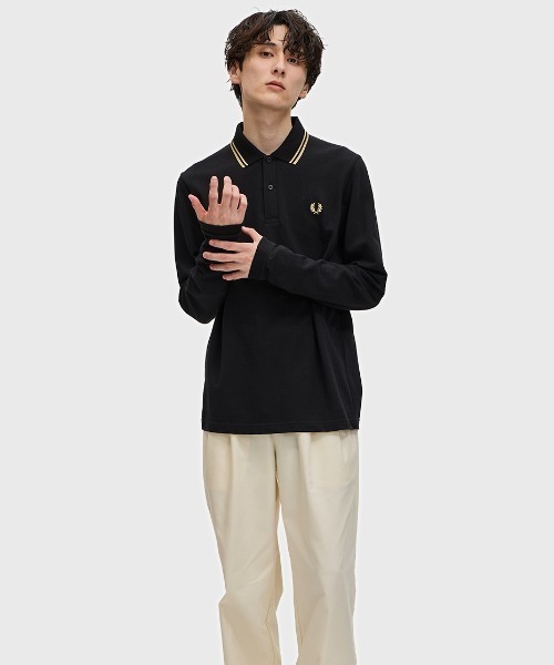 フレッドペリー ポロシャツ 長袖 黒 イングランド製 Fred Perry FRED PERRY ポロシャツ The Fred Perry Shirt - M1212