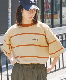 MONO-MART | 【CODDERR】アーチロゴ刺繍 ボーダー ビッグシルエットリンガーTシャツ(Tシャツ/カットソー)