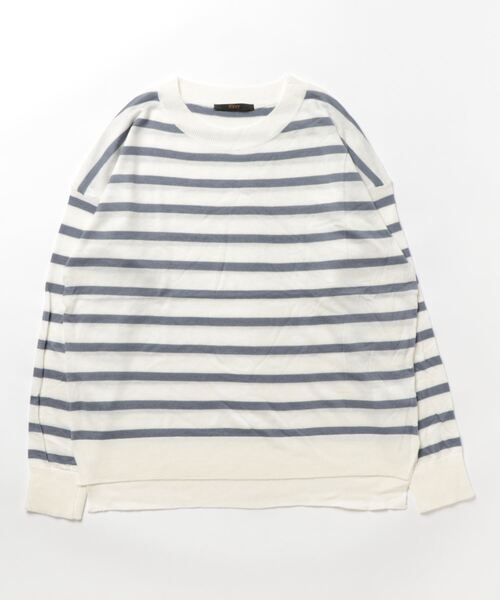 Ritzy（リッツィー）の「ボーダーロングスリーブT（Tシャツ/カットソー・レディース・ホワイト/ブラック/オレンジ/ブルー/グリーン・FREE）」の8枚目の写真