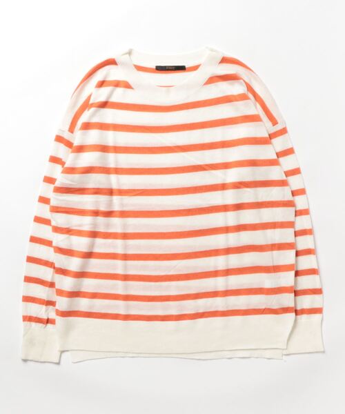 Ritzy（リッツィー）の「ボーダーロングスリーブT（Tシャツ/カットソー・レディース・ホワイト/ブラック/オレンジ/ブルー/グリーン・FREE）」の18枚目の写真