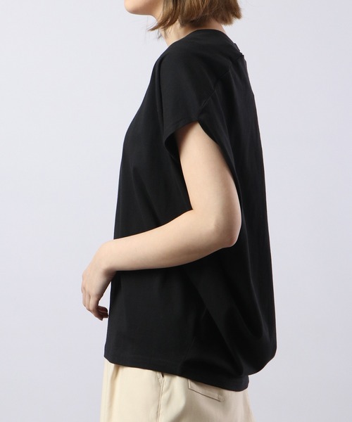 atONE(アットワン)の「atONE 綿100% コクーンドルマンカットソー 半袖(Tシャツ/カットソー・レディース・杢グレー/ブラック/ライトベージュ/ホワイト・LL~3L/M~L/4L~5L)」の15枚目の写真
