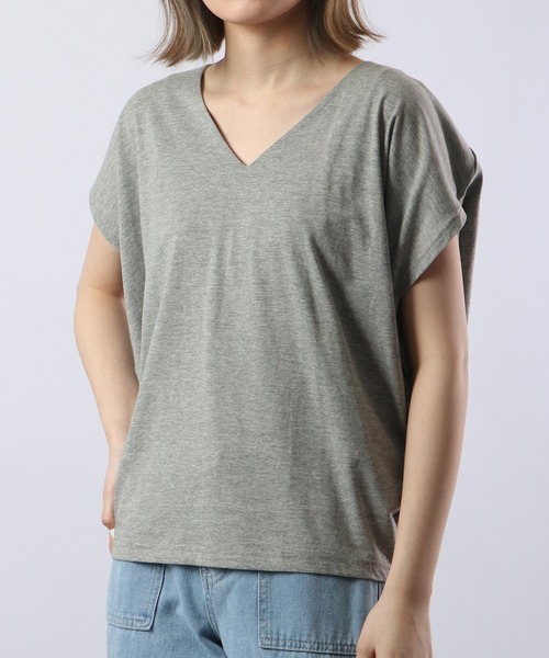 atONE(アットワン)の「atONE 綿100% コクーンドルマンカットソー 半袖(Tシャツ/カットソー・レディース・杢グレー/ブラック/ライトベージュ/ホワイト・LL~3L/M~L/4L~5L)」の18枚目の写真