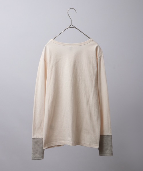 Emago(イマゴ)の「EMAGO 袖リブ切替えロングスリーブTシャツ(Tシャツ/カットソー・レディース・ネイビー/アイボリー/ブラック・FREE)」の20枚目の写真