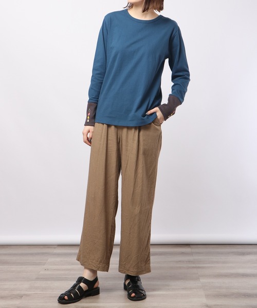 tシャツ EMAGO 袖リブ切替えロングスリーブ レディース 楽天市場】袖リブ切替えロングスリーブ レディース トップス